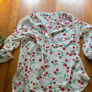 Half sleeve cherry blouse